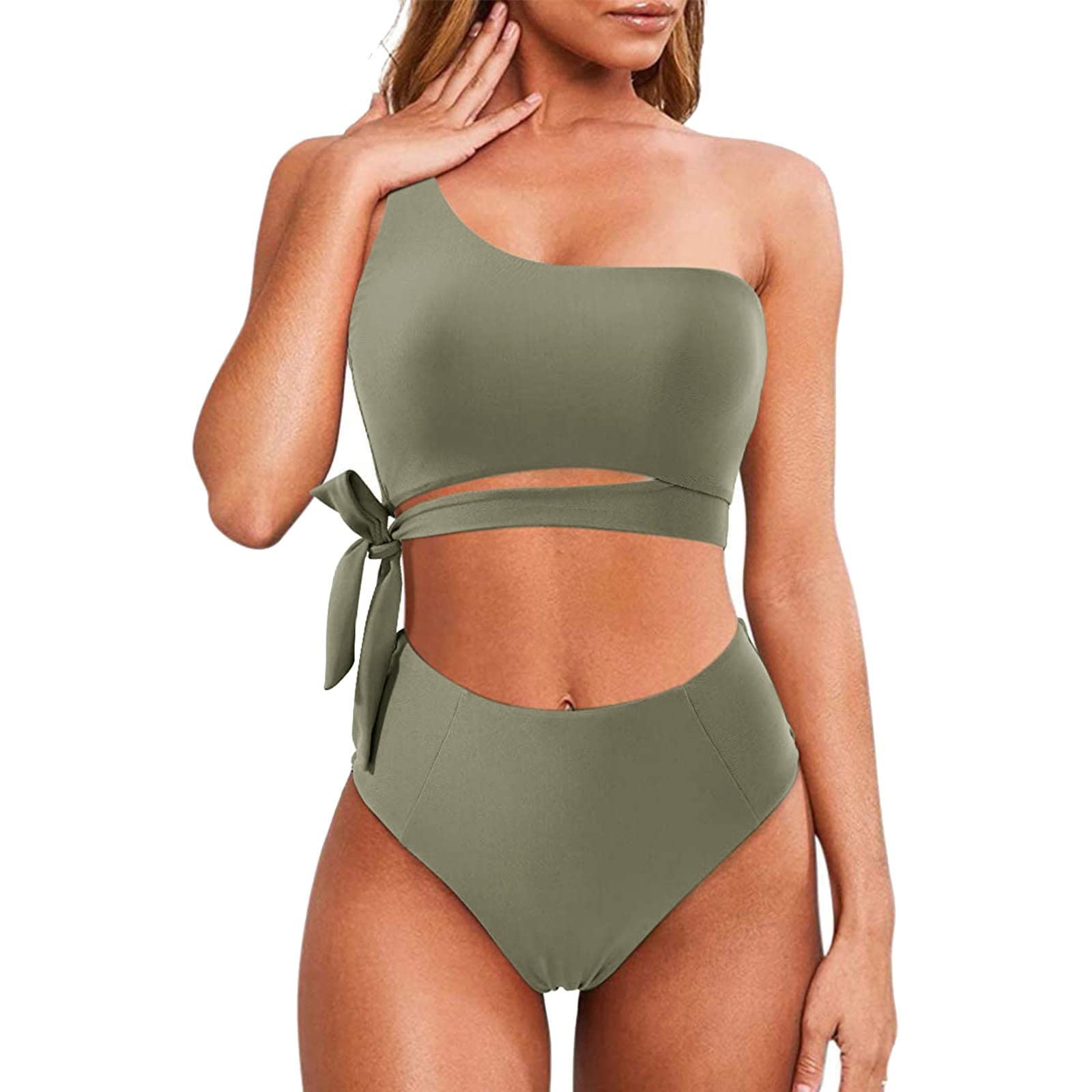 Sexy One Shoulder Push Up Bikini Set - Perfect for Beach & Pool Parties