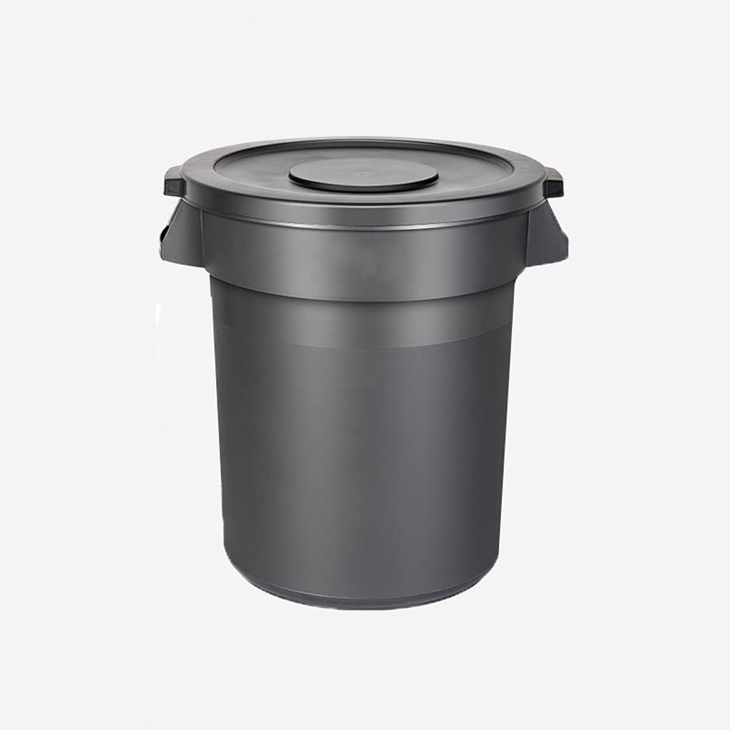 32 Gallon Heavy Duty Round Trash Can - Indoor/Outdoor Garbage Bin for Home, Kitchen & Commercial Use | Durable Waste Container for Office, Restaurant, Backyard & Garage