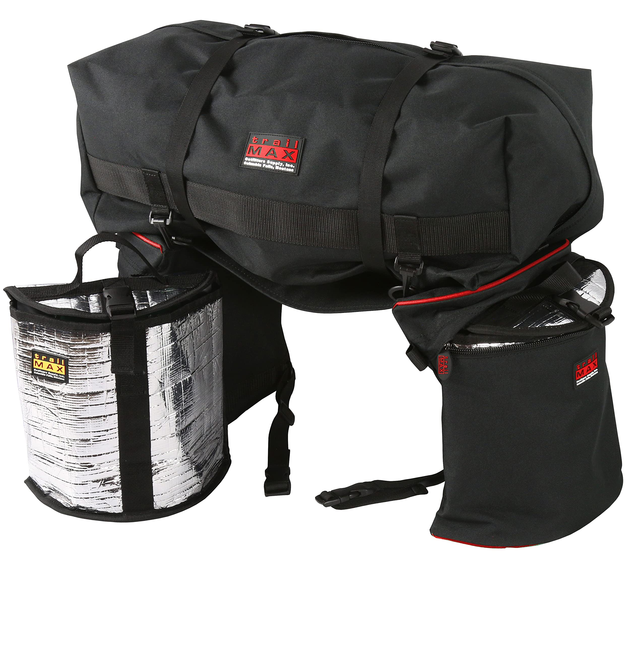 TrailMax Medium Insulated Horse Saddlebags for Western & Endurance Riding - Detachable Cantle Bag Set for Trail Rides & Camping Trips | Durable Saddle Pack for Equestrian Gear Storage