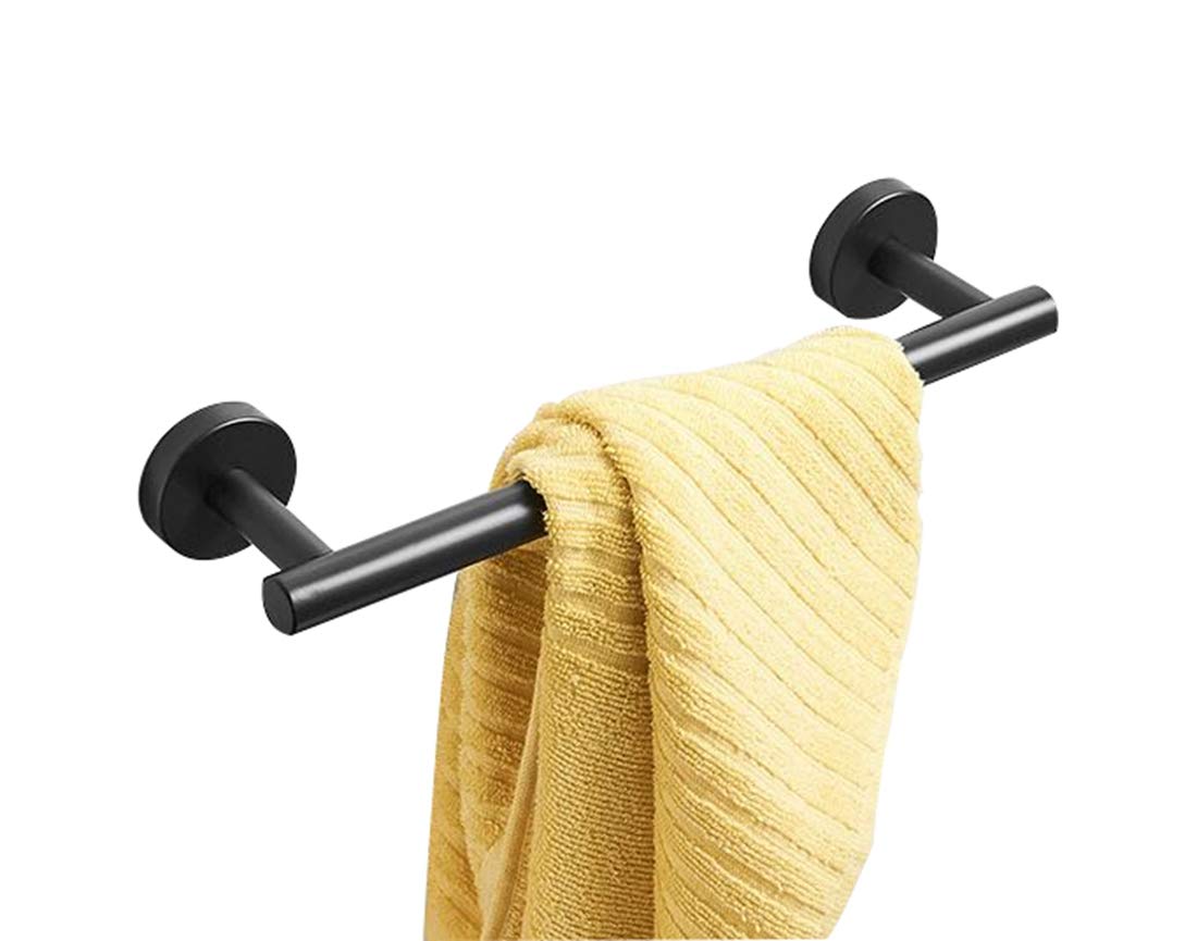 Premium Stainless Steel Bathroom Accessories Set - Towel Bar, Hook & Toilet Paper Holder (3-Piece, Black KB-TS-01) for Modern Bathroom Organization & Spa-Like Experience