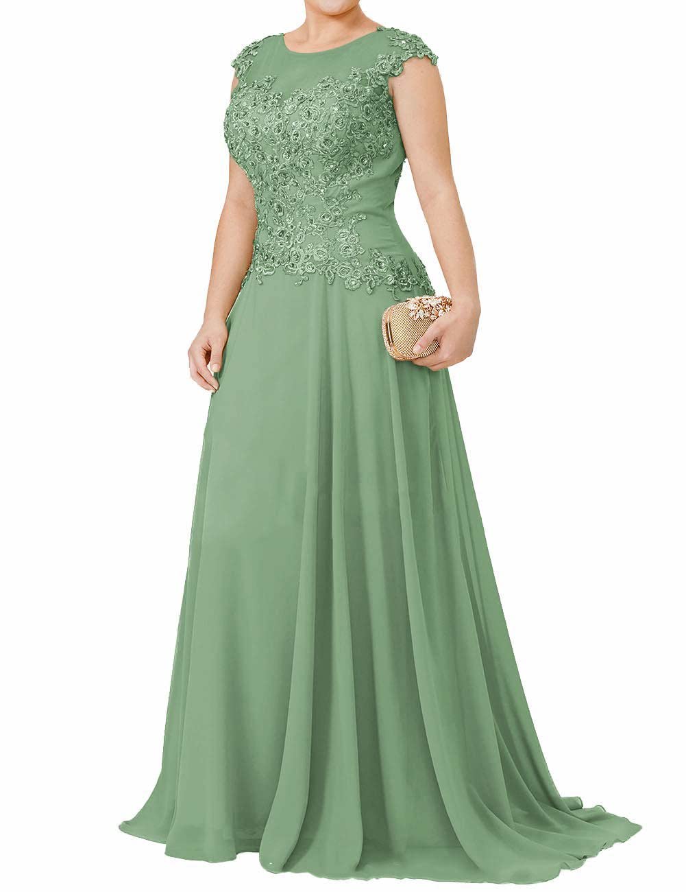 Elegant Mother of The Bride Dresses - Lace Formal Evening Gowns for Wedding Guests | Long Chiffon Women's Dress for Special Occasions & Formal Events