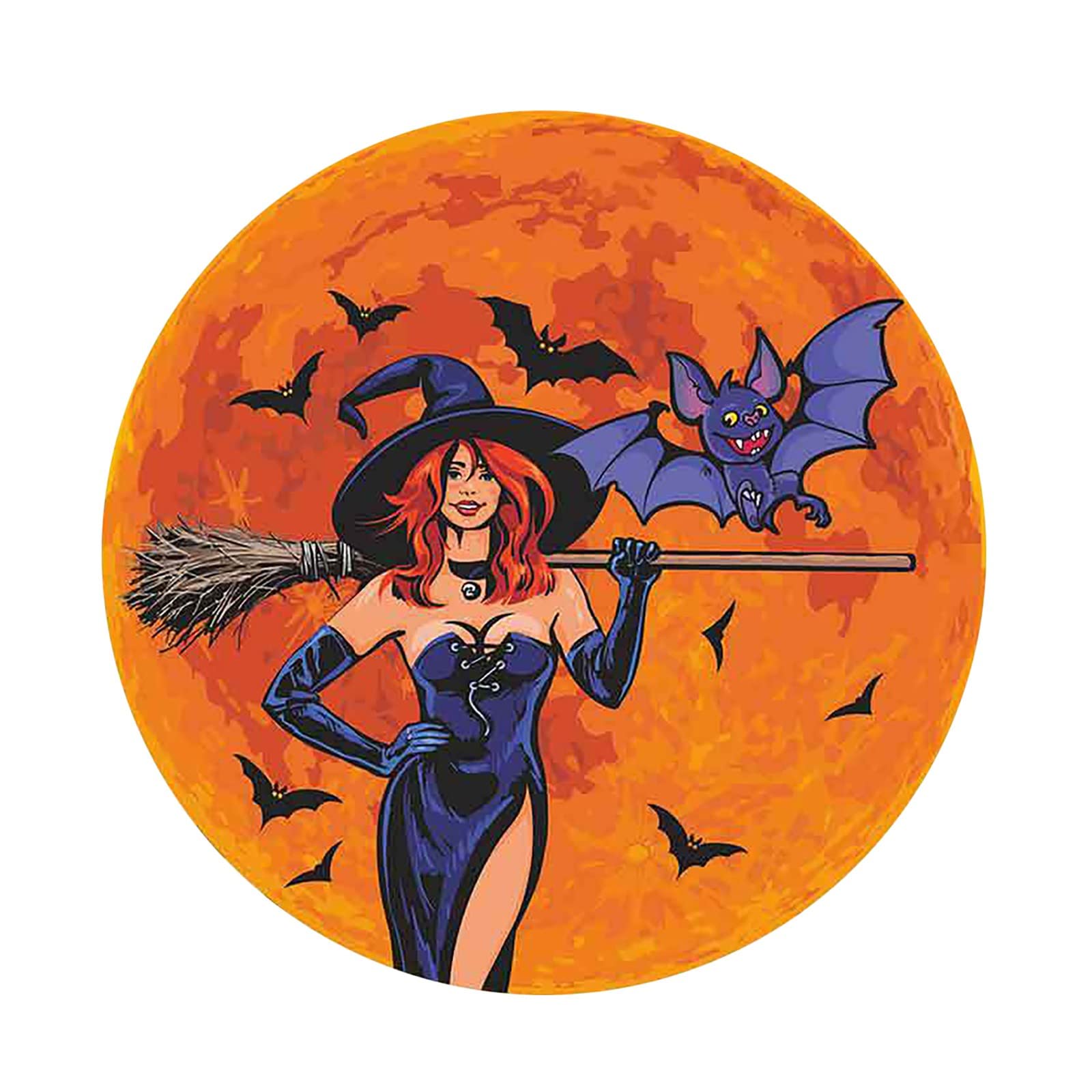 Glow in The Dark Halloween Witch Window Stickers - Self-Adhesive Fluorescent Wall Decals for Halloween Decorations, Moon Festival & Party Decor - Perfect for Windows, Doors, Walls & DIY Home Decor