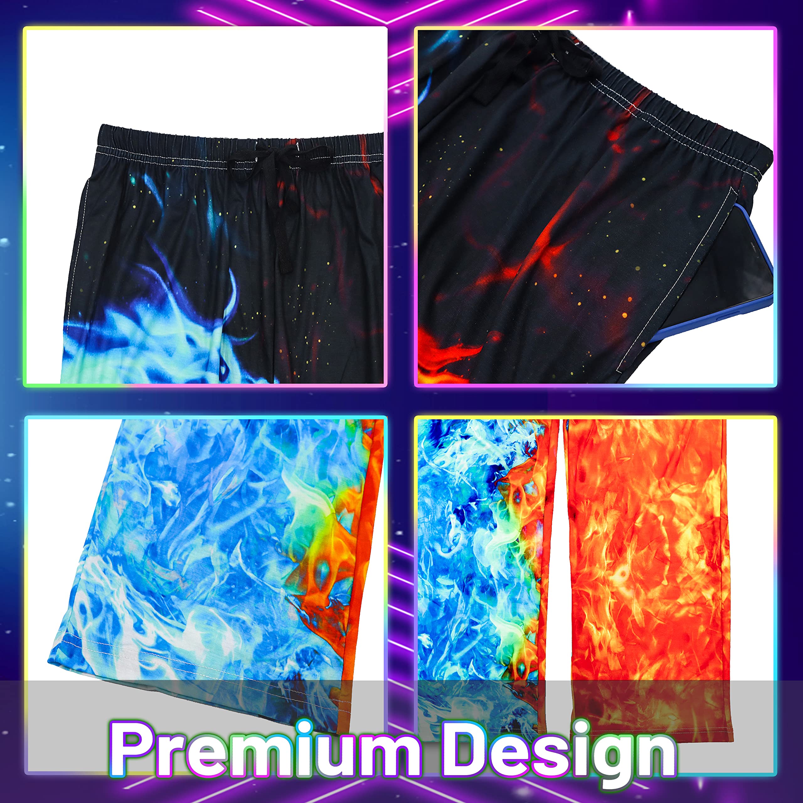 Men's Comfortable Sleep Pajama Pants with Pockets & Drawstring - Soft Lounge Pants for Nightwear, Relaxing at Home, and Travel