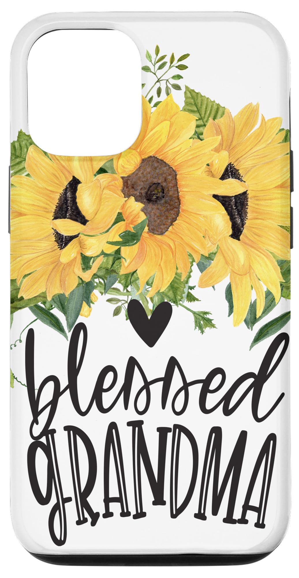 Blessed Grandma iPhone 12/12 Pro Case - Floral Sunflower Design, Protective Phone Cover for Women, Perfect Gift for Mom, Mother's Day, Birthday - Ideal for Daily Use, Travel & Family Gatherings