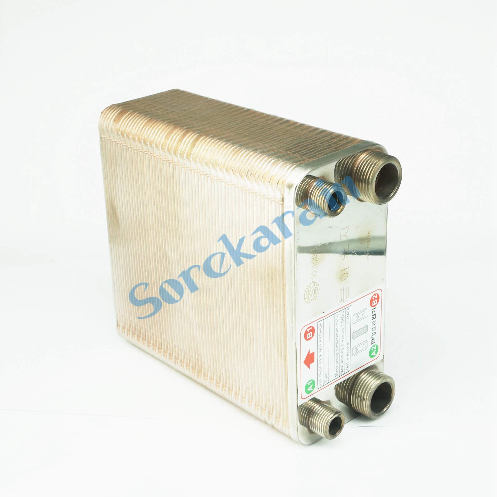 60 Plate Wort Chiller Cooler - SUS 304 Stainless Steel Heat Exchanger for Home Brewing Beer & Wine Making - Perfect for Craft Breweries & DIY Fermentation Projects