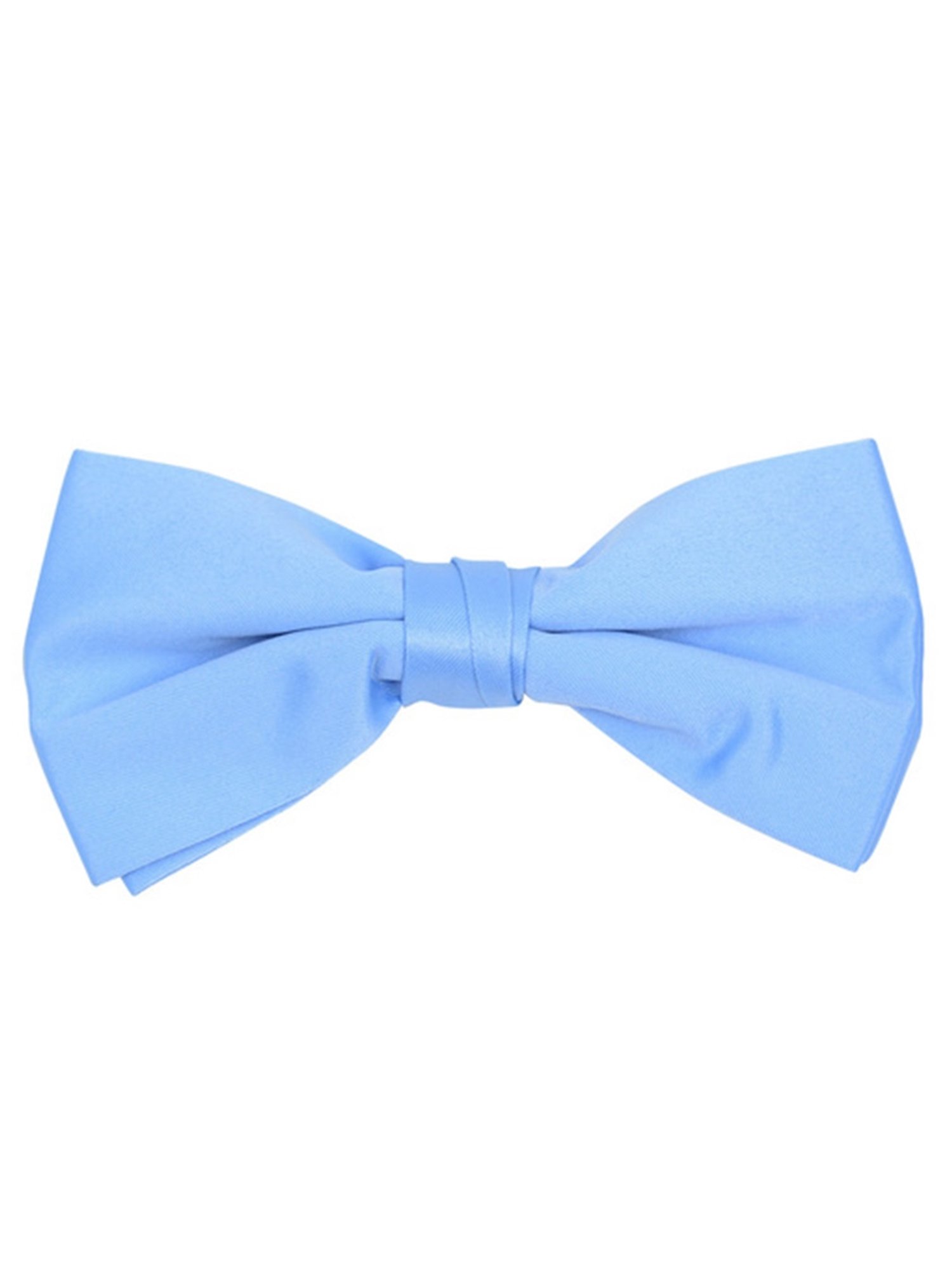 Elegant Sky Blue Pre-Tied Adjustable Bow Tie for Men - Formal Tuxedo Accessory for Weddings, Prom & Business Events - Solid Color Necktie for Grooms & Professionals