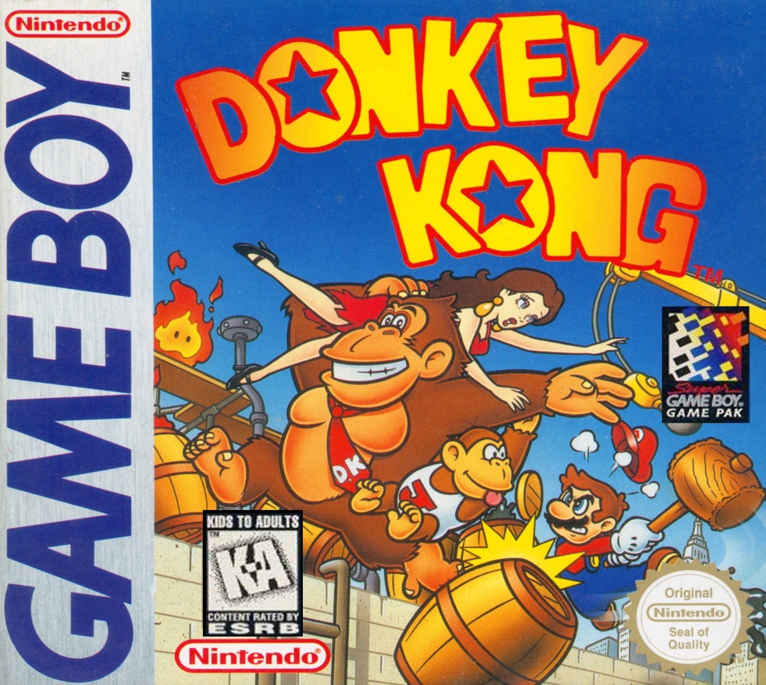 Vintage Donkey Kong Game Boy Video Games - Retro Nintendo Cartridge for Collectors & Gamers - Perfect for Nostalgic Gaming & Display