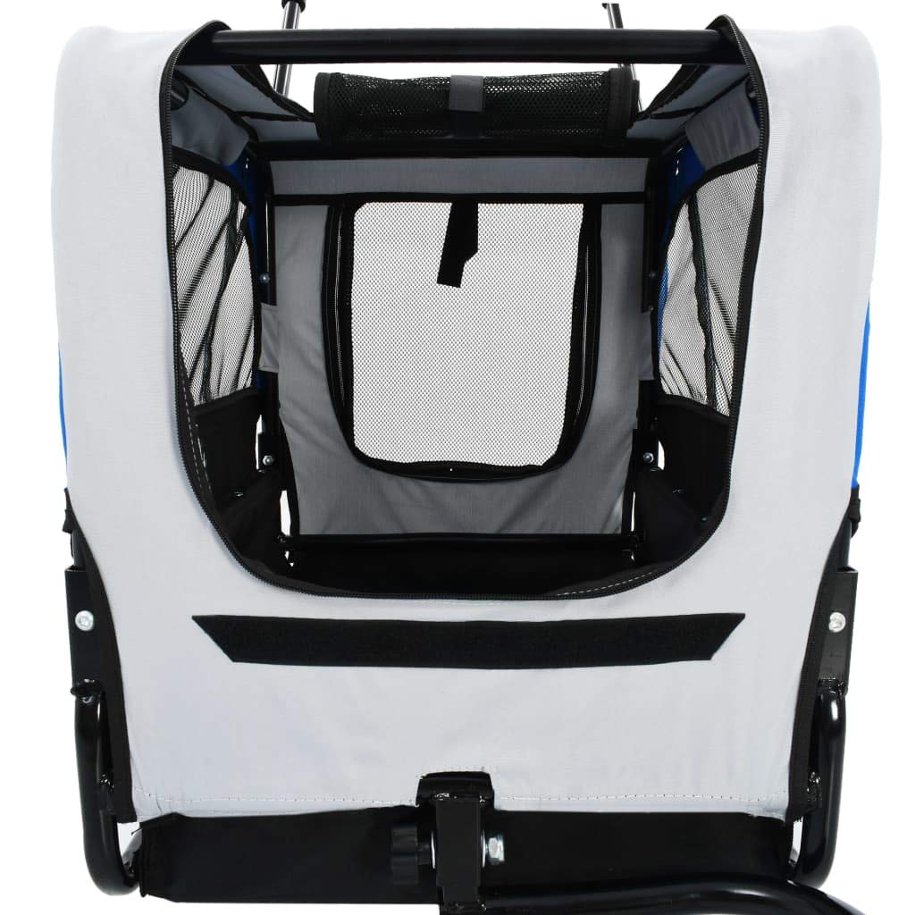 2-in-1 Dog Bicycle Trailer & Jogging Stroller for Small to Medium Pets - 360° Swivel Wheels & Rain Cover Included - Perfect for Cycling, Running, and Outdoor Adventures with Your Dog or Cat