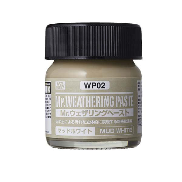 Mr. Weathering Paste Mud White - Realistic Weathering Effect for Model Trains, Dioramas & Miniatures - Perfect for DIY Crafts, Scale Models & Hobby Projects