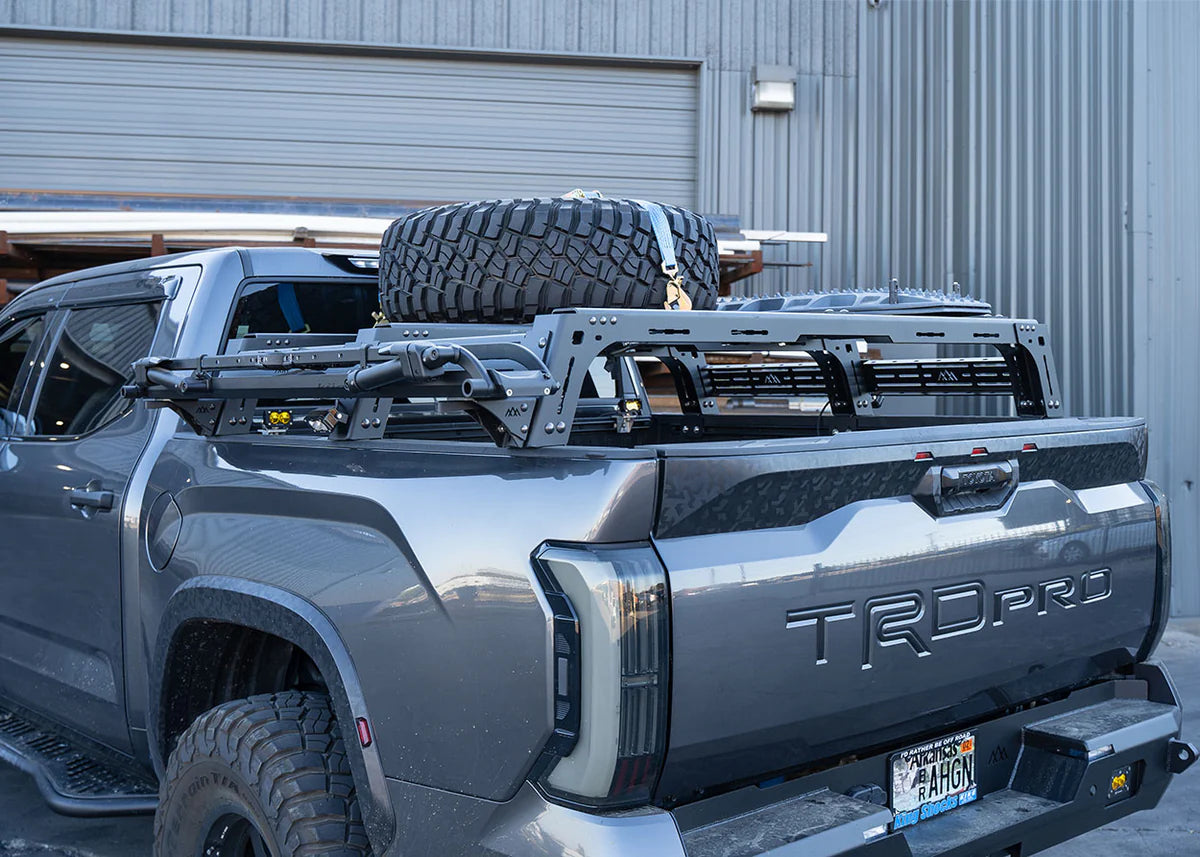 2022+ Toyota Tundra Mid Height Bed Rack - Heavy Duty Aluminum Truck Bed Rack for Off-Road & Camping Gear | Perfect for Overlanding, Hunting & Outdoor Adventures