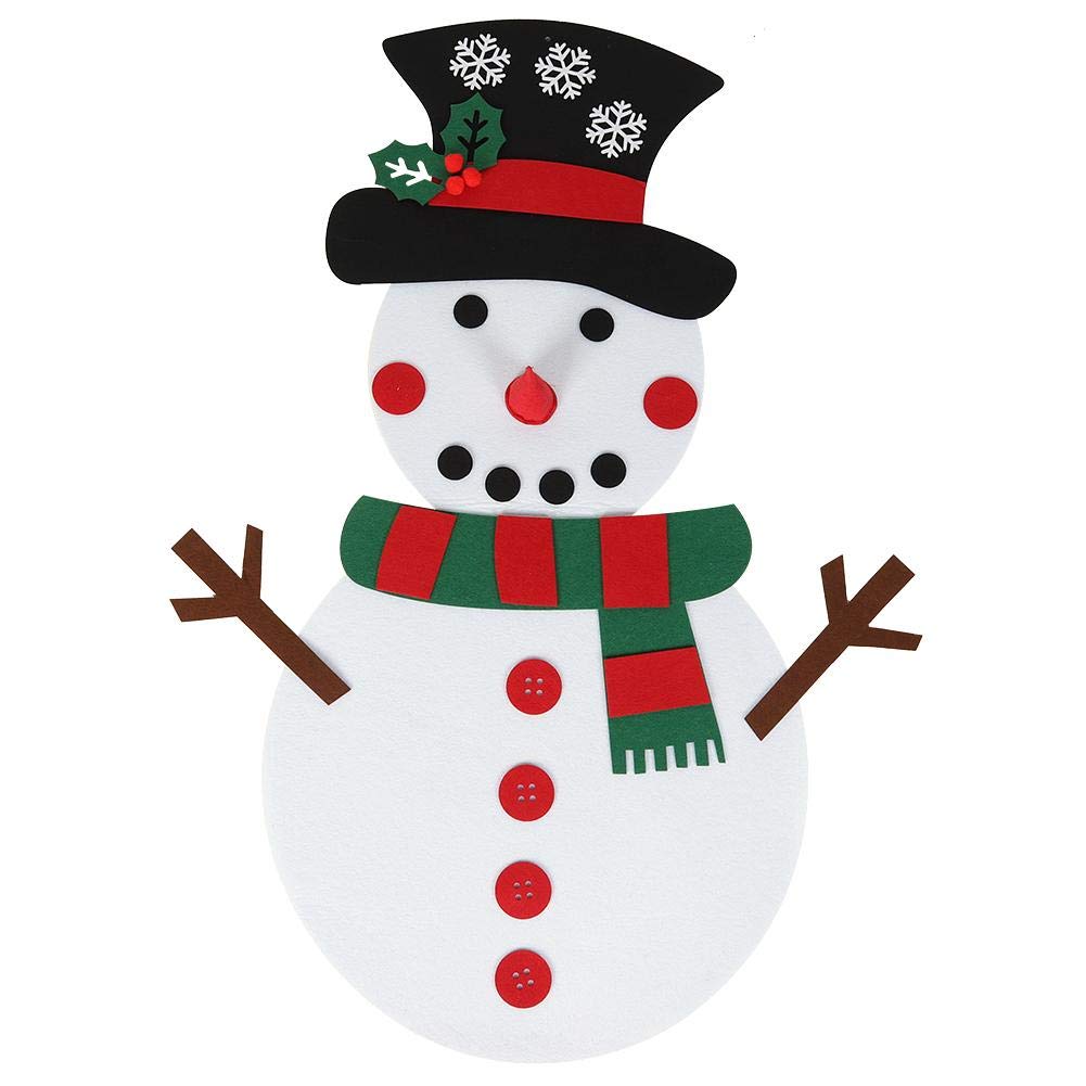 DIY Felt Snowman Kit - Detachable Christmas Ornament & Wall Hanging for Kids - Creative Holiday Decor & Fun Craft Activity - Perfect for Christmas Tree Decorations, Classroom Projects, and Family Holiday Activities