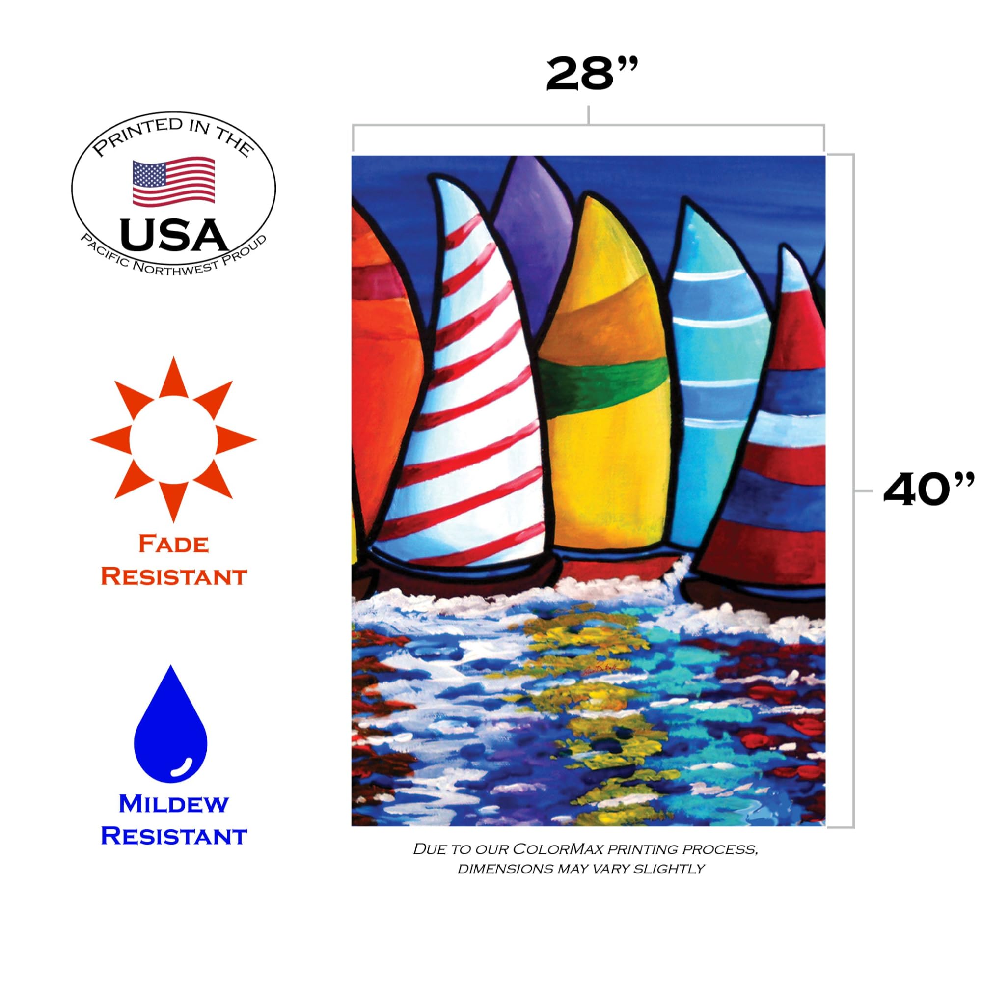 Toland Home Garden 1010028 Skipper's Traffic Summer Flag 28x40 Inch - Double Sided Nautical Outdoor House Flag, Sailboat Yard Decoration for Patio, Garden & Porch | Perfect for Summer Beach House & Coastal Theme Decor