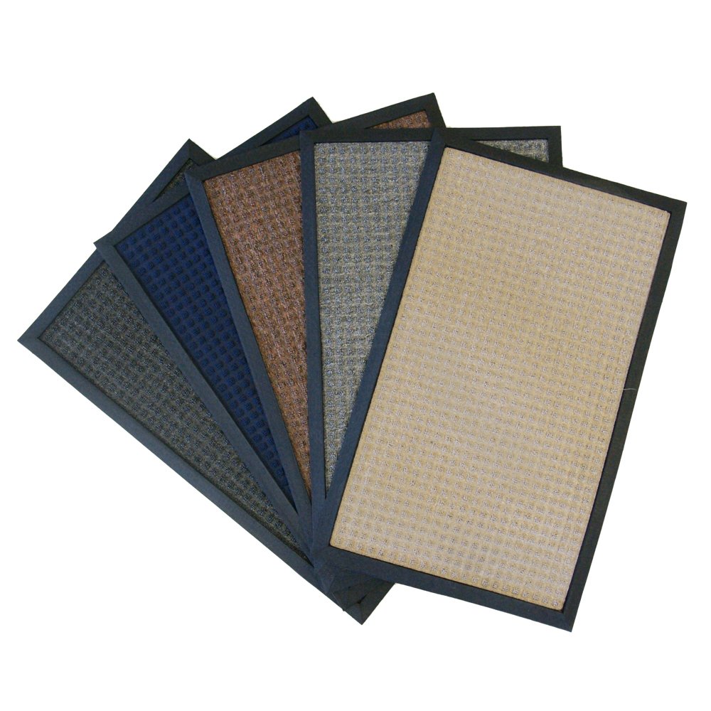 Rubber-Cal Nottingham Rubber-Backed Carpet Entry Doormat 2x3 Feet Charcoal - Indoor Non-Slip Floor Mat for Home, Office, and Apartment Entrance
