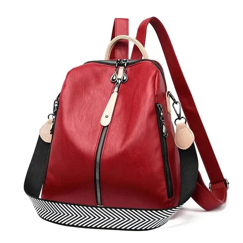 Premium Soft Leather Women's Backpack - Fashionable & Durable Designer Handbag for Work, Travel & Daily Use