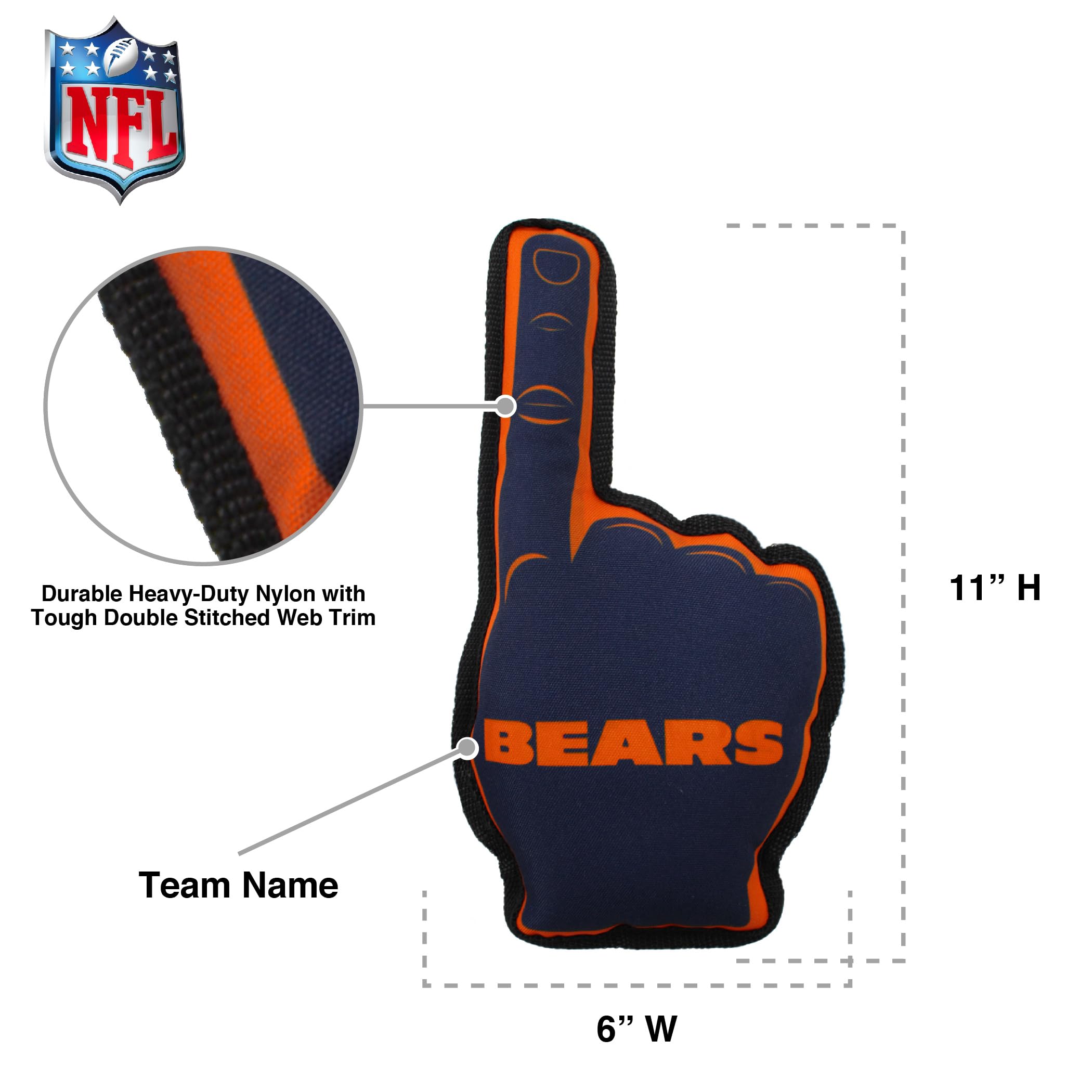 Pets First NFL Unisex Dog Toy - #1 Fan Chew Toy for Dogs, Perfect for Game Day & Playtime
