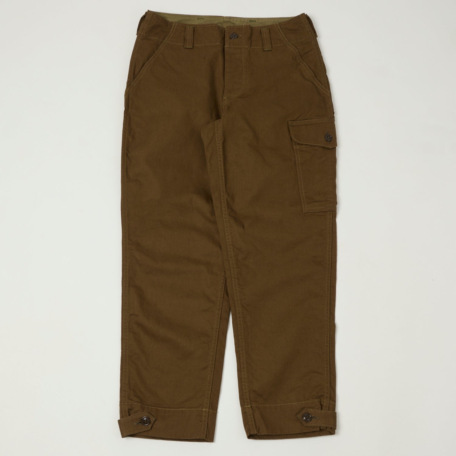 Freewheelers & Co Aviator Pants - Dark Sepia Brown | Vintage Inspired Pilot Trousers for Men | Perfect for Motorcycle Riding & Casual Outfits