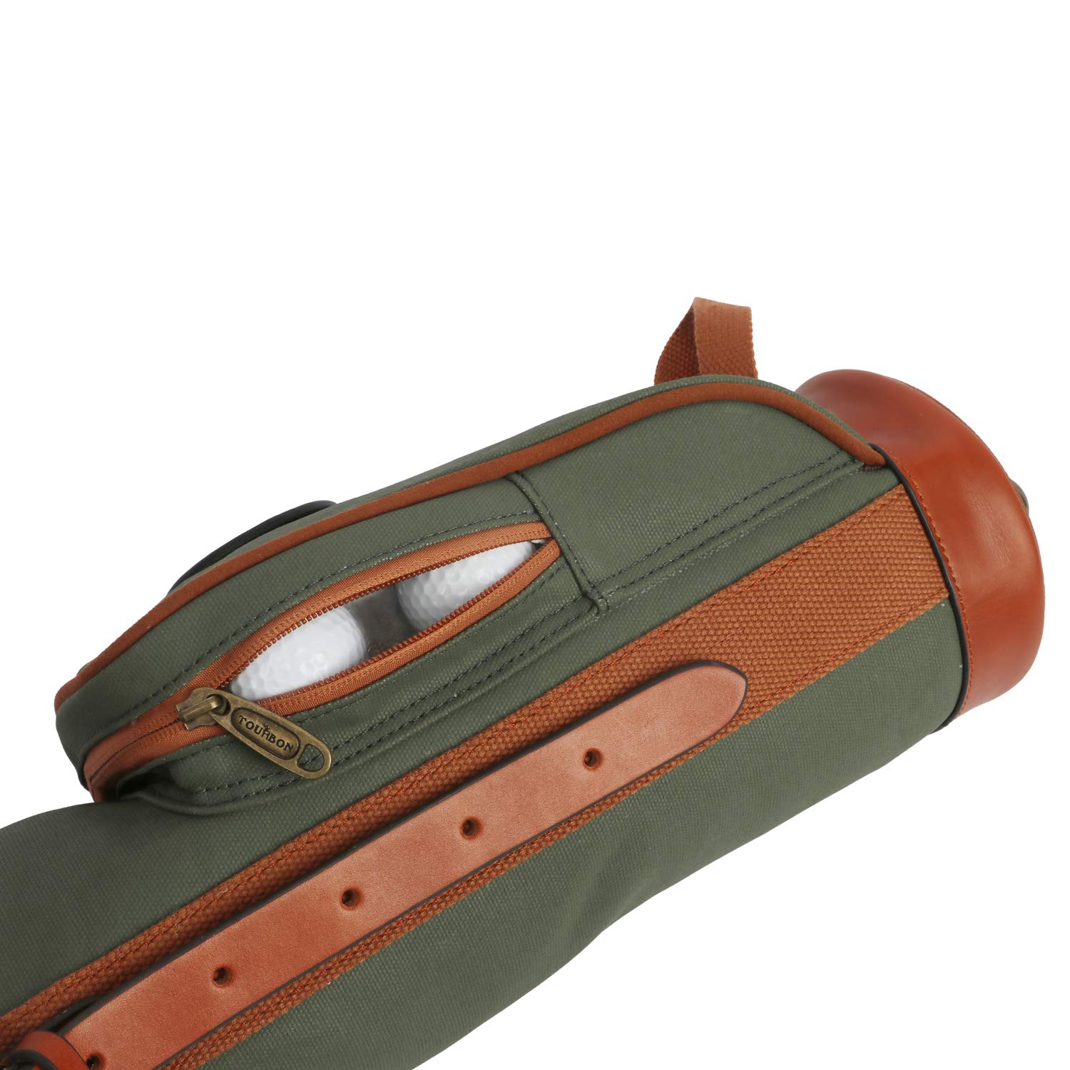 Vintage Golf Club Carry Bag - Durable Canvas & Leather Travel Case for Golf Clubs - Perfect for Golf Tournaments, Travel, and Practice Sessions