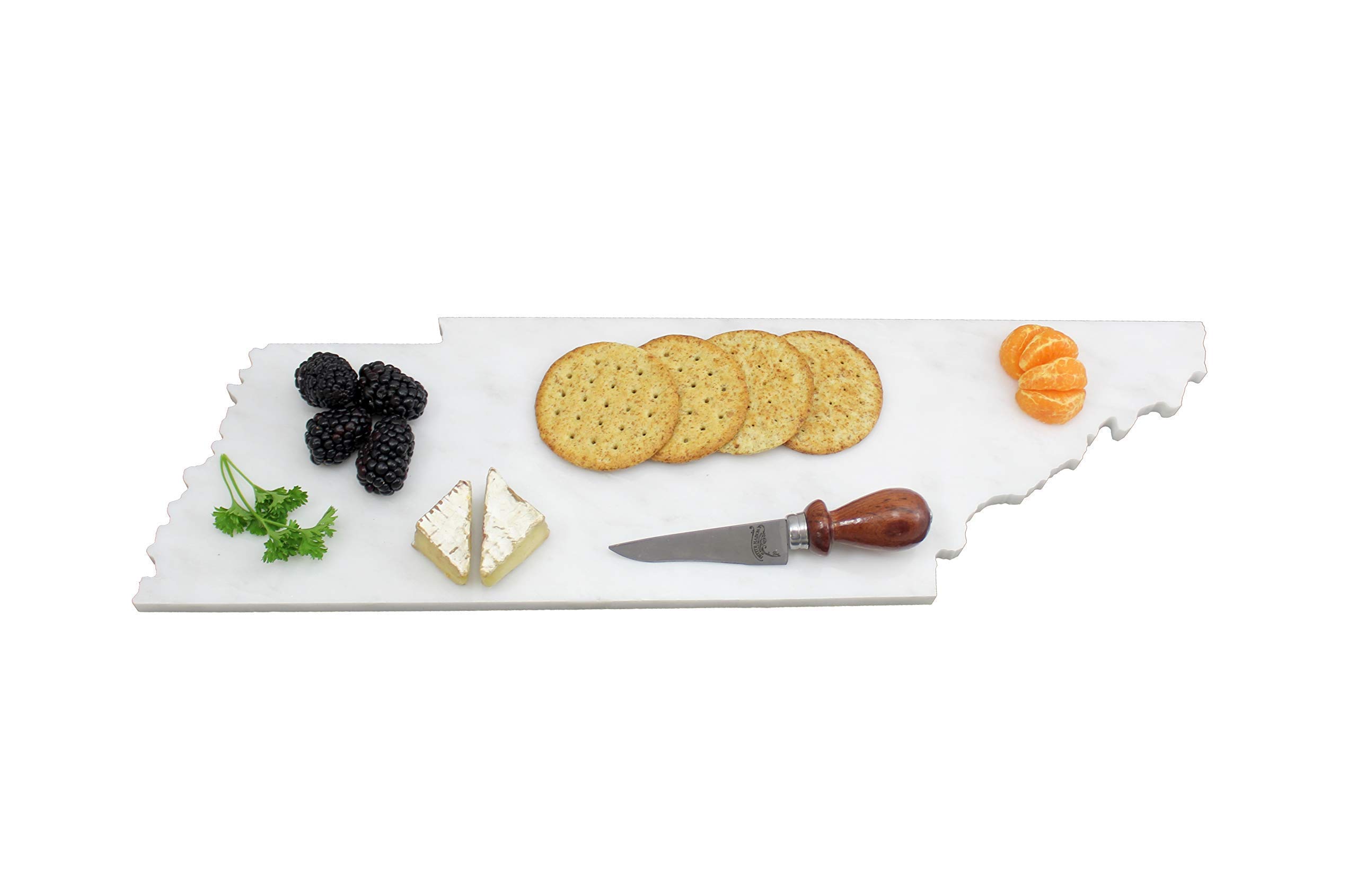 Custom Tennessee Marble Cutting Board - Personalized Laser Engraved Serving Tray & Cheese Board | Durable Kitchen Gift for Weddings, Housewarming & Entertaining