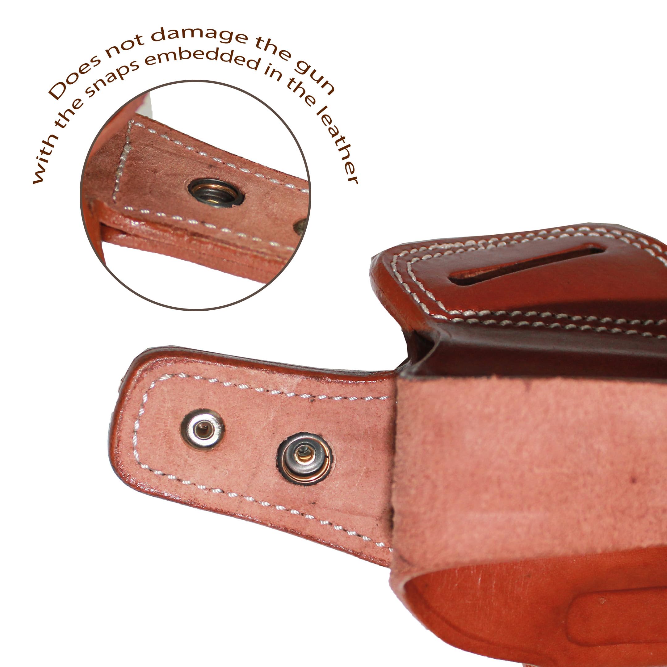 Handmade Leather OWB Carry Two Slot Thumb Break Gun Holster for Sig P226 | Premium Concealed Carry Holster for Outdoor, Range & Tactical Use