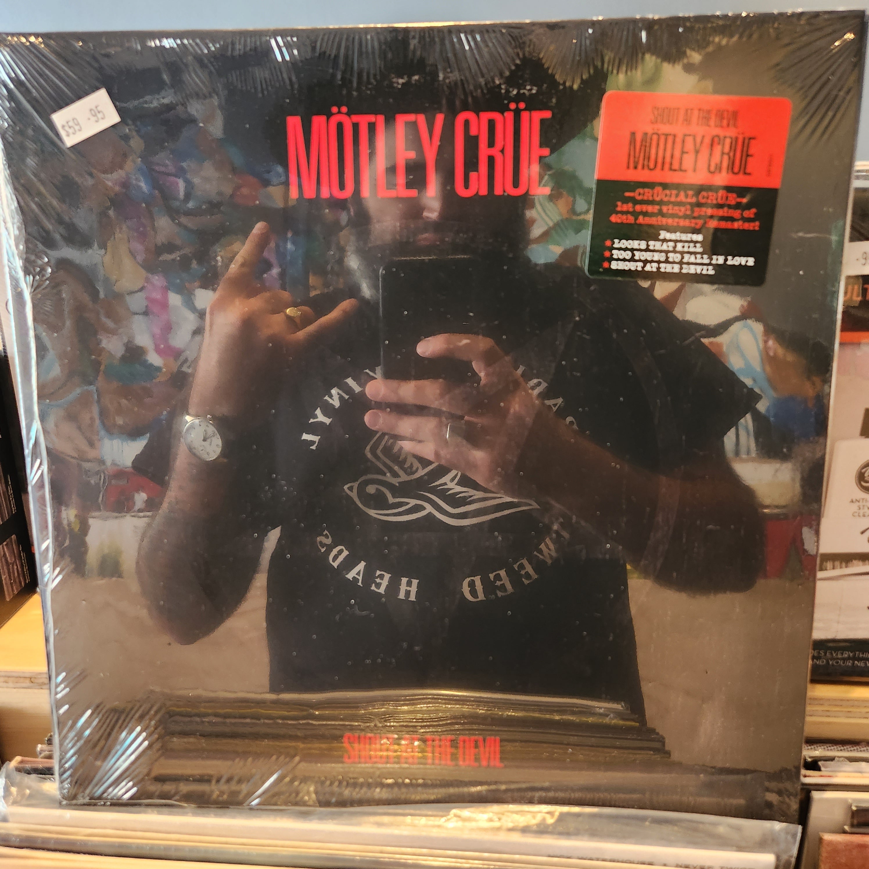 Motley Crue Shout at the Devil Vinyl LP Record - Classic 80s Rock Music Album for Collectors & Music Lovers - Perfect for Home Listening & Vinyl Collections