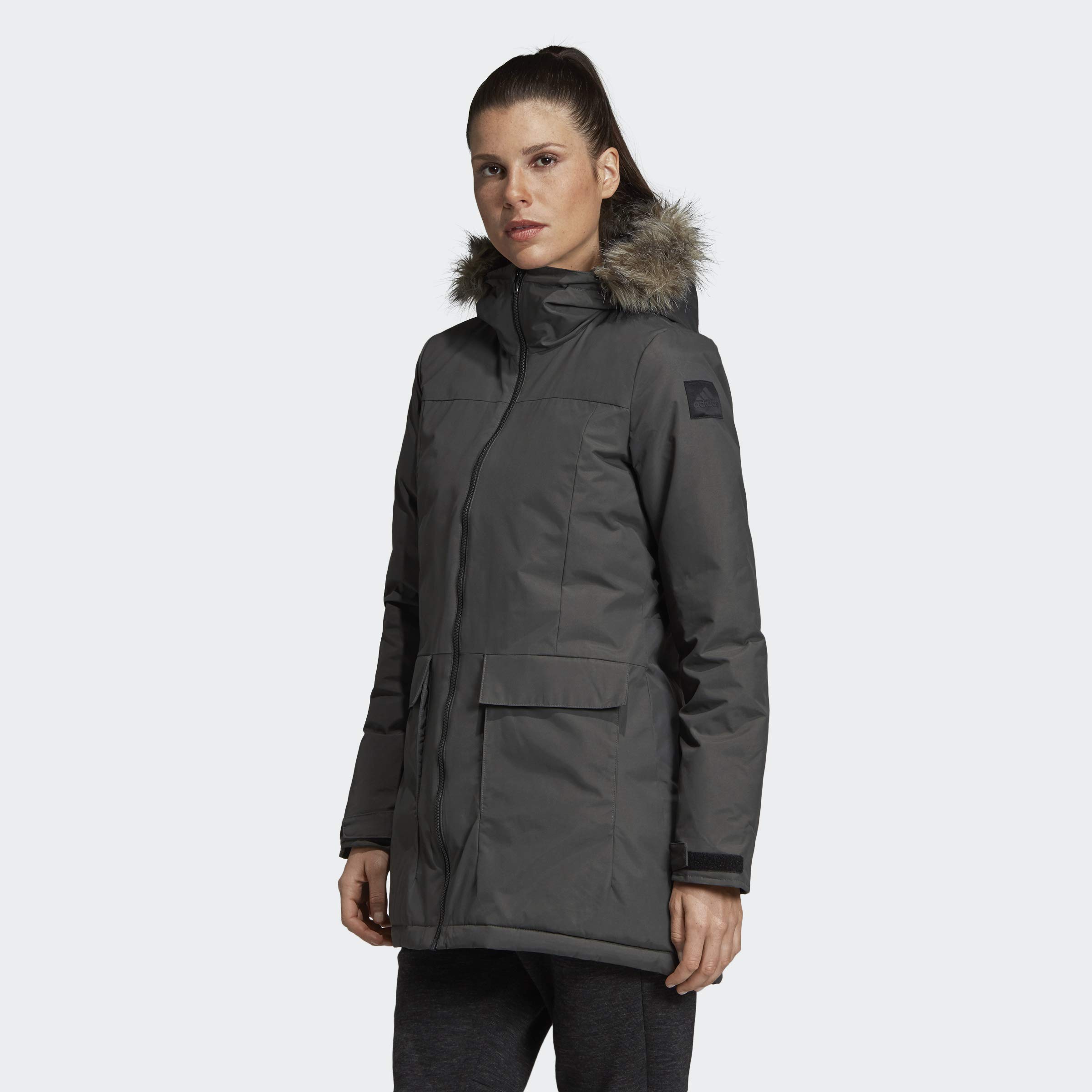 adidas Women's Xploric Waterproof Winter Parka Jacket - Lightweight Windproof Hooded Coat for Hiking, Running & Outdoor Activities