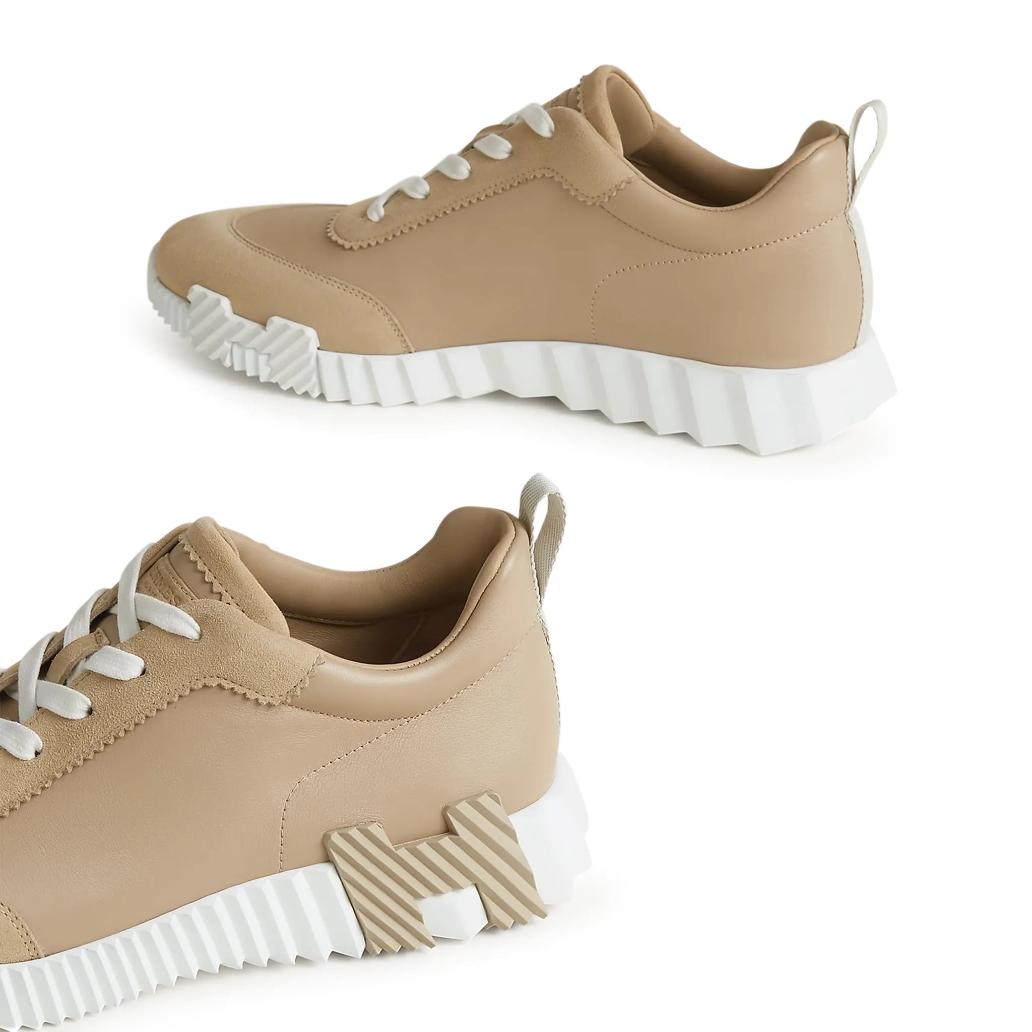 Hermès Paris Bouncing Sneaker - Beige Linen Luxury Casual Shoes for Women | Perfect for Everyday Wear, Office & Social Events