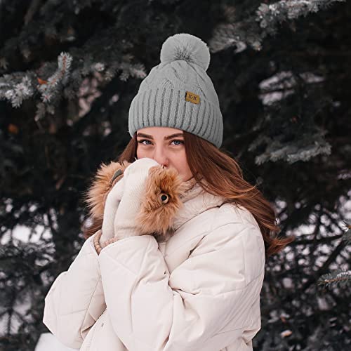 Cozy Fleece Knitted Winter Hat for Men & Women - Warm Beanie for Cold Weather - Perfect for Skiing, Snowboarding & Outdoor Activities