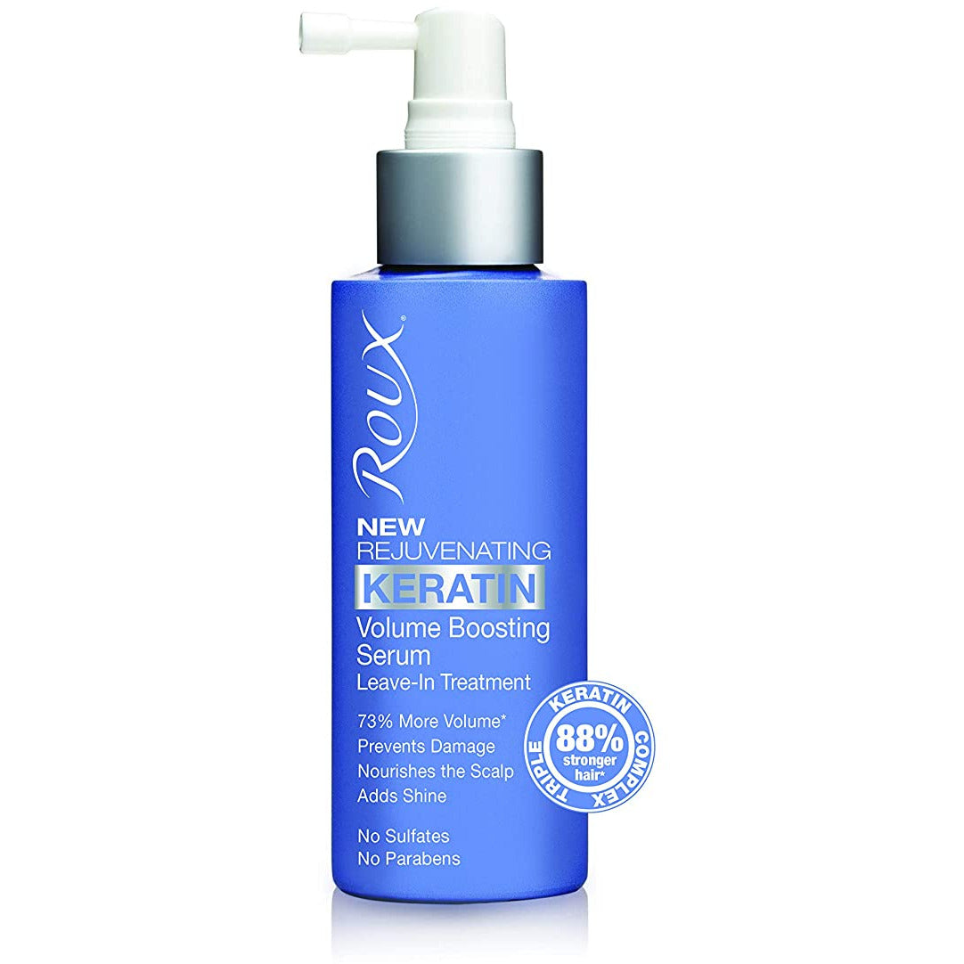 Roux Keratin Volume Boosting Serum 4 oz - Hair Thickening Treatment for Fine & Thin Hair - Adds Volume & Shine - Perfect for Daily Styling & Salon Results at Home