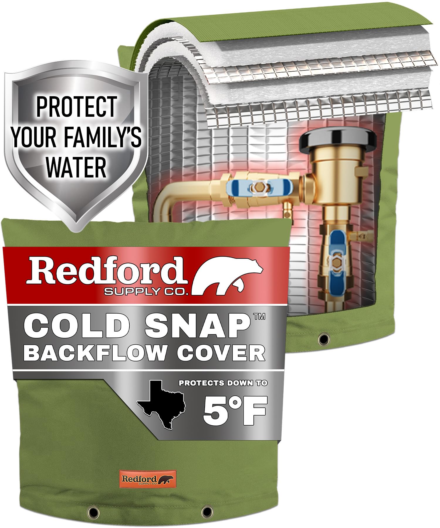 Redford Supply Co. Cold Snap (5°F) Backflow Preventer Insulation Cover - 36