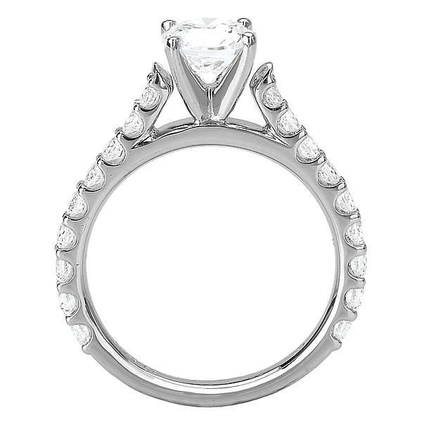 14KT Gold 1.5 CTW Diamond Accent Cathedral Engagement Ring for Women - Perfect for Weddings, Proposals & Anniversary Gifts