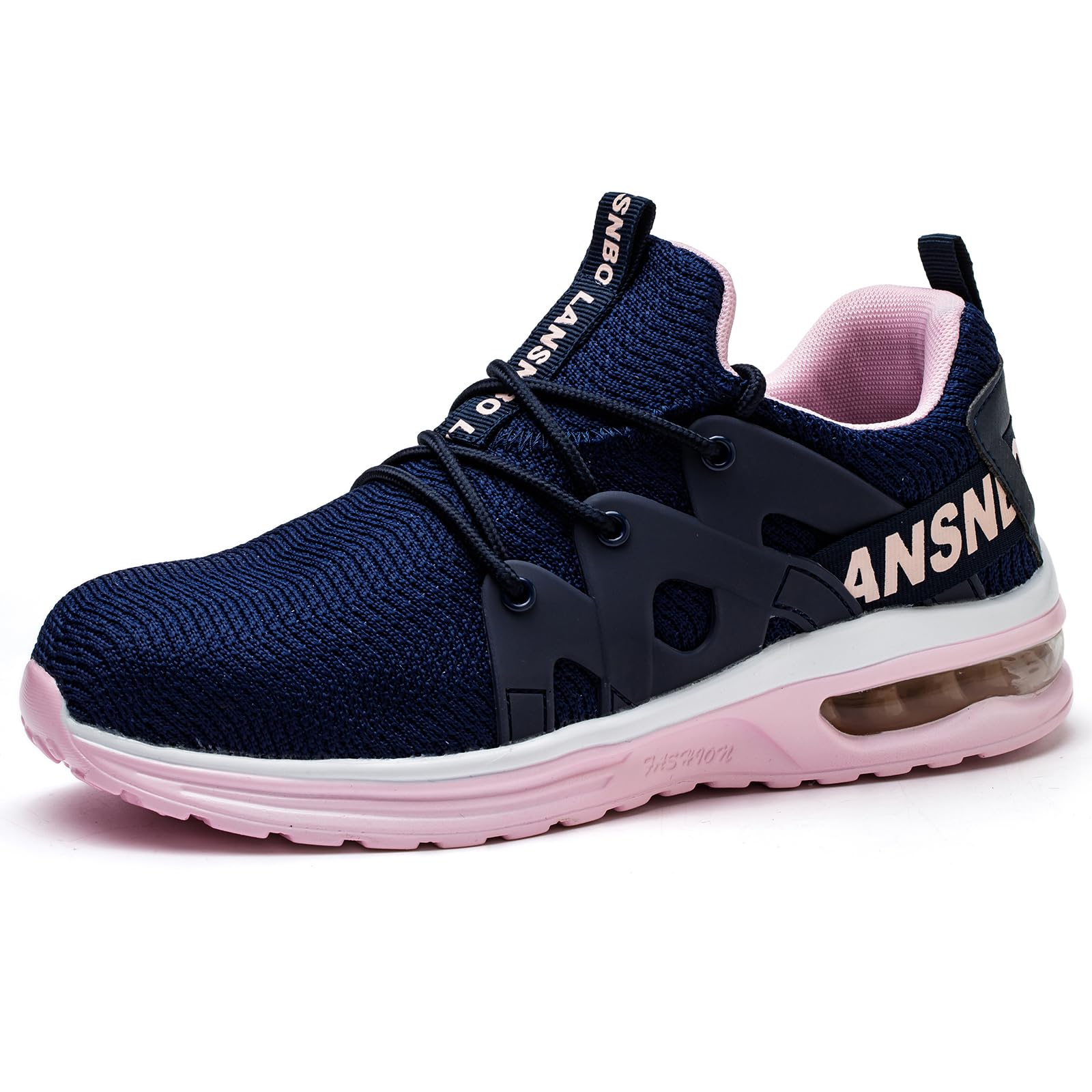 Indestructible Steel Toe Shoes for Women - Lightweight Safety Work Sneakers with Air Cushion & Breathable Design | Puncture Proof, Slip Resistant Composite Toe Footwear | Perfect for Construction, Warehouse & Industrial Work