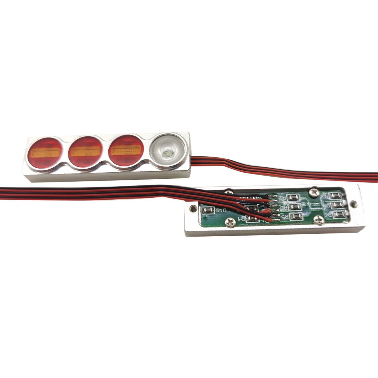 TAMIYA RC 1/14 Tractor R620 1851 3363 56352 Tail Lamp Taillight - 3 Color LED Rear Light with Degree Scale | Perfect for RC Truck Models, Night Racing & Scale Model Customization