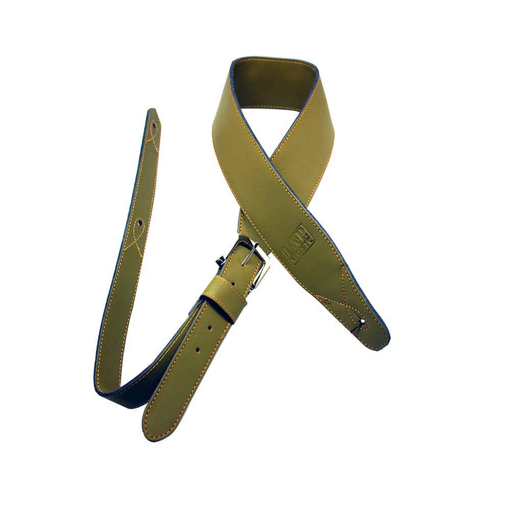 Premium Leather Guitar Strap for Acoustic & Electric Guitars - Adjustable, Red/Green Options - Universal Bass & Musical Instrument Accessory for Performances & Practice Sessions