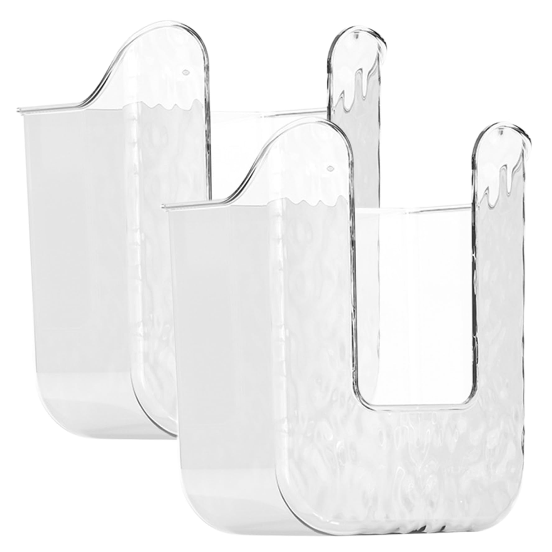 2Pcs Clear Acrylic Wall Mounted Wet Wipes Dispenser Box - No Drill Baby Wipes Holder for Kitchen, Bathroom & Bedroom | Easy Refillable Tissue Container for Baby Care, Makeup Removal & Household Cleaning