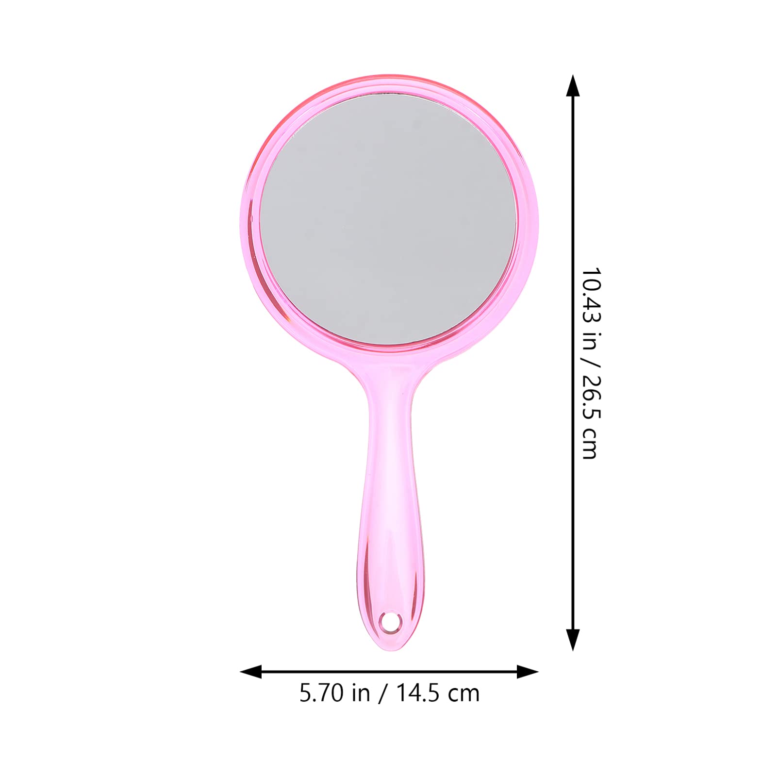 OSALADI Large Handheld Mirror with Handle - 2 Pack Pink Vanity Mirror for Makeup, Barber & Cosmetic Use - Portable Travel & Home Decor Mirror