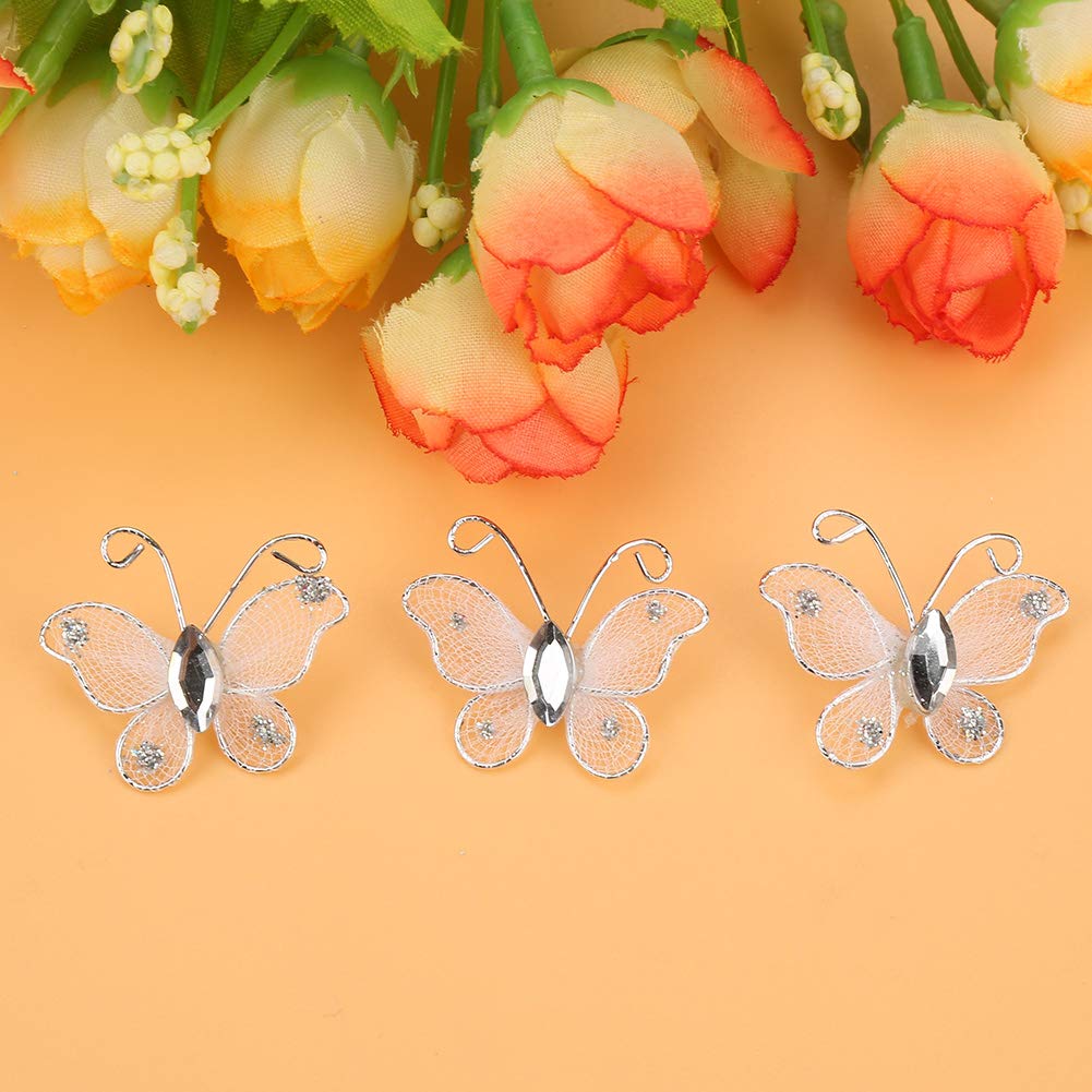 100Pcs Mesh Butterfly Wall Stickers - Decorative Butterflies for Home, Garden, Wedding & Party Decor - Perfect for Walls, Doors, Clothes & Stockings