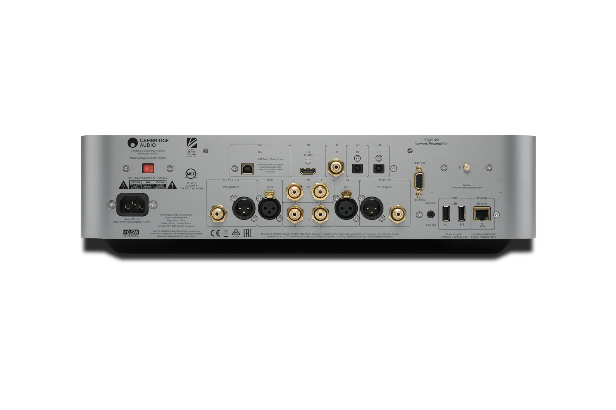 Cambridge Audio Edge NQ Premium Network Preamplifier with Hi-Res Streaming - Perfect for Audiophiles & Home Theater Systems