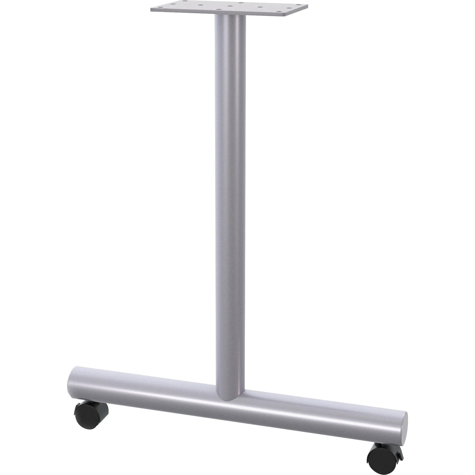 Lorell Relevance Adjustable Height Mobile Tabletop with T-Leg Base - Perfect for Office, Conference Room, and Home Workspace Use