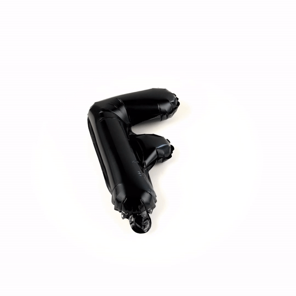 Balloonify Black Mylar Letter F Balloon - 16 Inch, 1 Count Box - Perfect for Birthday Parties, Baby Showers & Graduation Decorations