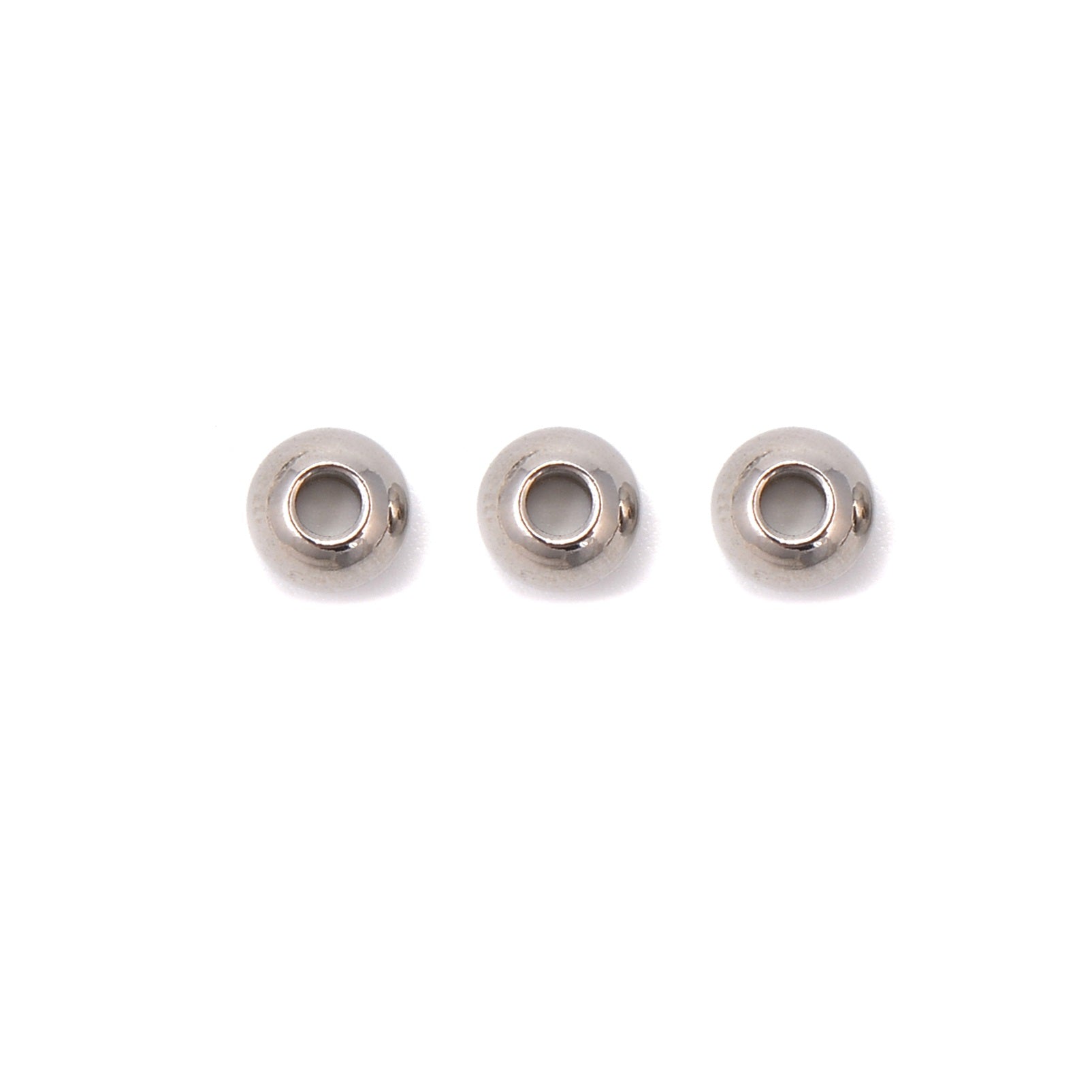 304 Stainless Steel Ball Beads Spacer - 10mm Size (30 Pieces per Bag) - Perfect for Jewelry Making, DIY Crafts, and Bracelet Charms