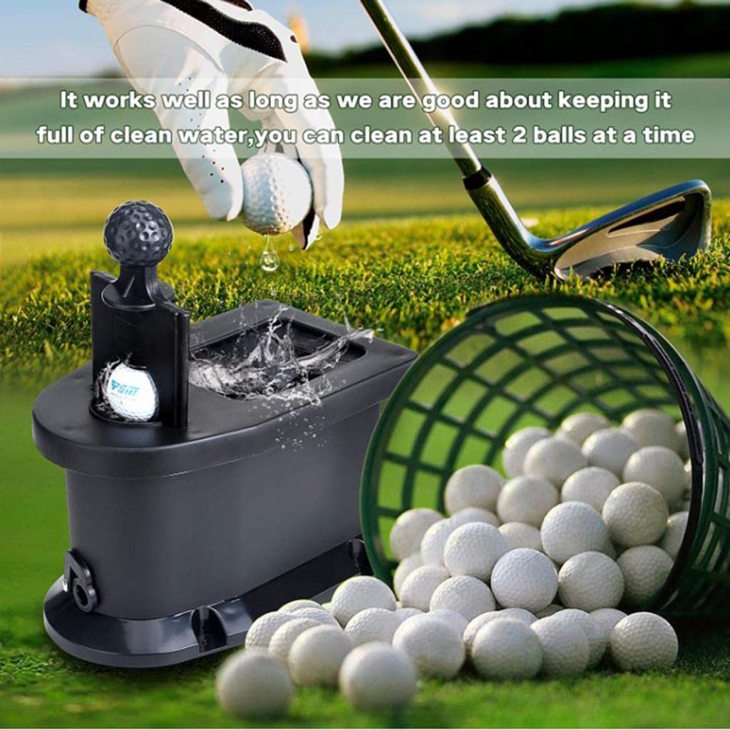 Premium Golf Club Washer with Pre-Drilled Shaft - Black Golf Ball & Club Cleaning Wiper for Easy Club Maintenance | Perfect for Driving Range, Home Practice & Golf Course Use