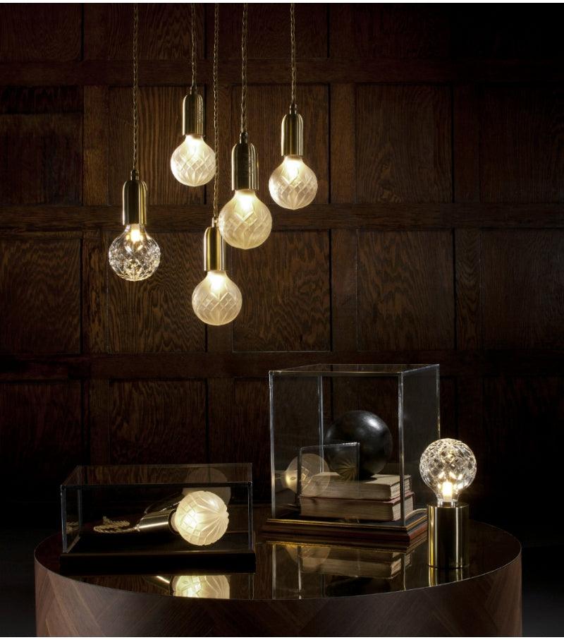 Elegant Crystal Bulb Table Lamp - Modern Home & Office Decor for Living Room, Bedroom, or Study - Perfect for Ambient Lighting & Stylish Interior Design