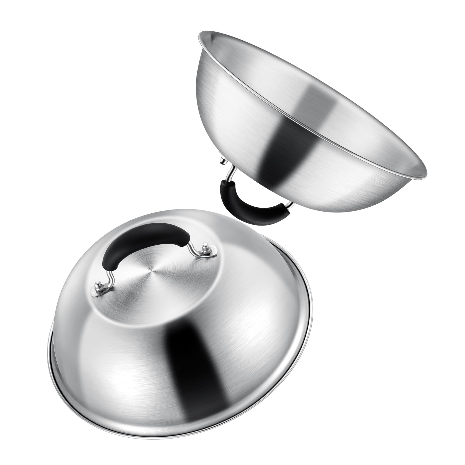 **Joyfair 9-Inch Stainless Steel Basting Cover & Cheese Melting Dome for BBQ, Grilling, Pizza, Steak – Dishwasher Safe (2-Pack) – Perfect for Outdoor Flat Top Grilling, Home Cooking & Steaming**