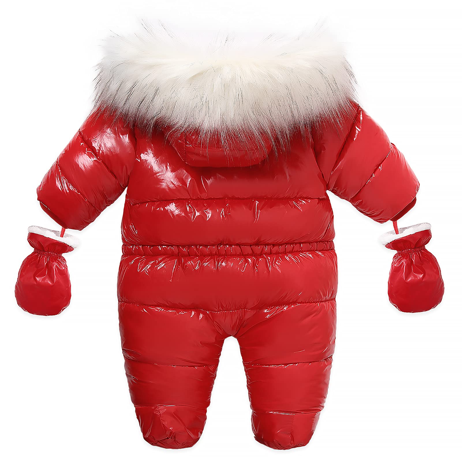 Happy Cherry Baby Winter Fleece Down Romper Jacket - Warm Thick Padded Snowsuit for Infants & Toddlers - Perfect for Cold Weather, Outdoor Play & Winter Adventures