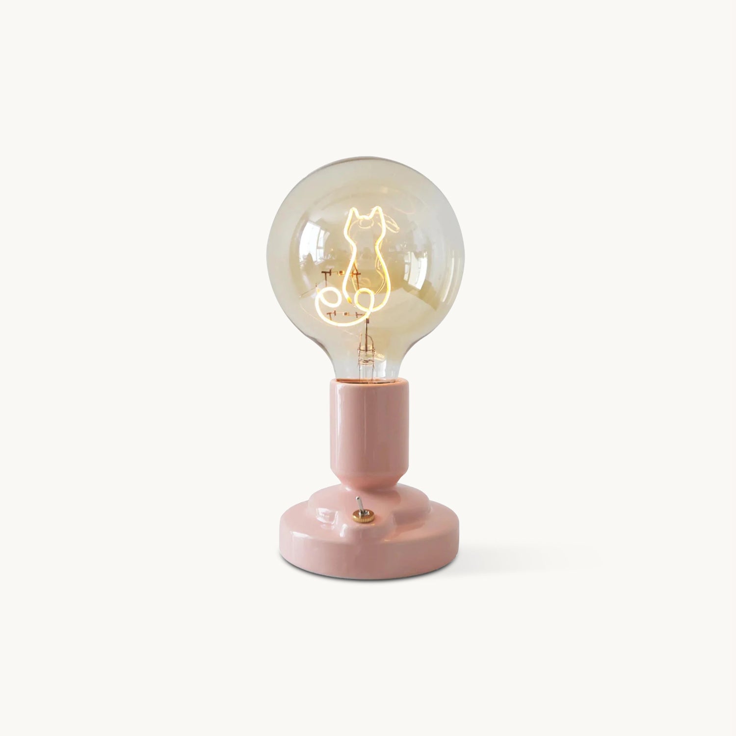 Nordic Style Cat Ceramic Table Lamp with Built-in Battery - Perfect for Bedroom, Living Room, and Office Decor