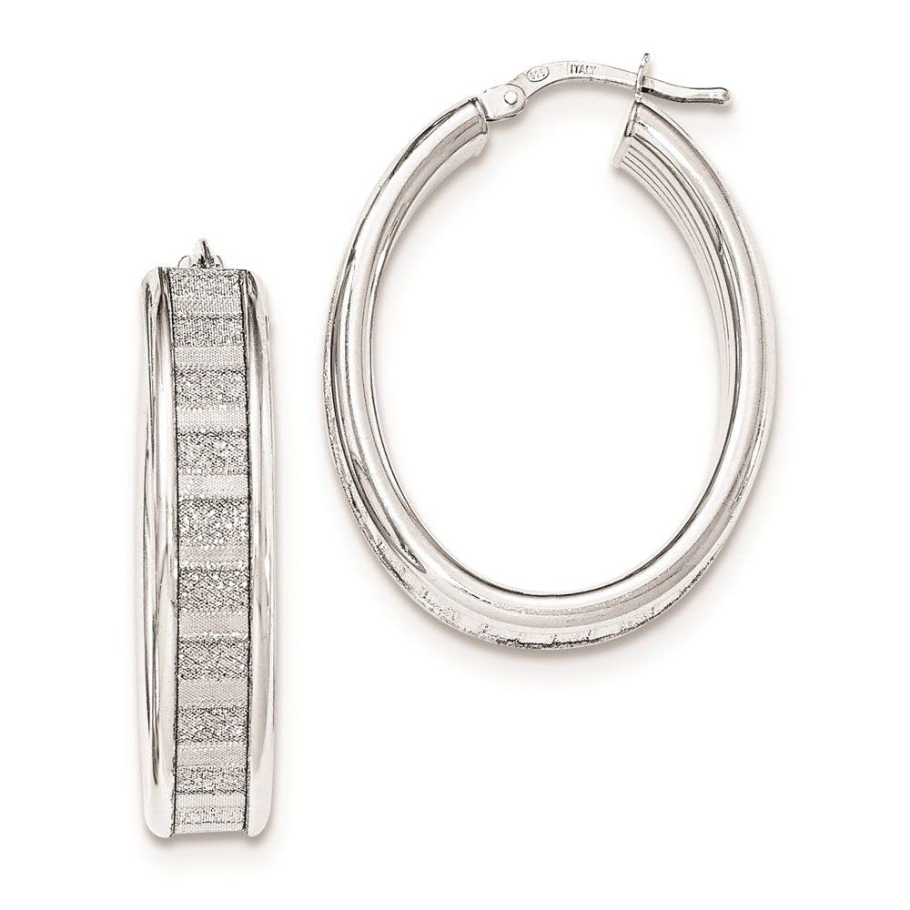 Sparkling Sterling Silver Hoop Earrings for Women - Elegant & Shiny Fashion Jewelry for Parties, Weddings & Everyday Wear