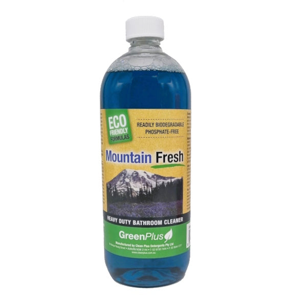Clean Plus Mountain Fresh Heavy Duty Bathroom Cleaner - Powerful Toilet, Sink & Shower Cleaner for Deep Cleaning - Eliminates Stains, Odors & Germs - Ideal for Homes, Hotels & Commercial Use