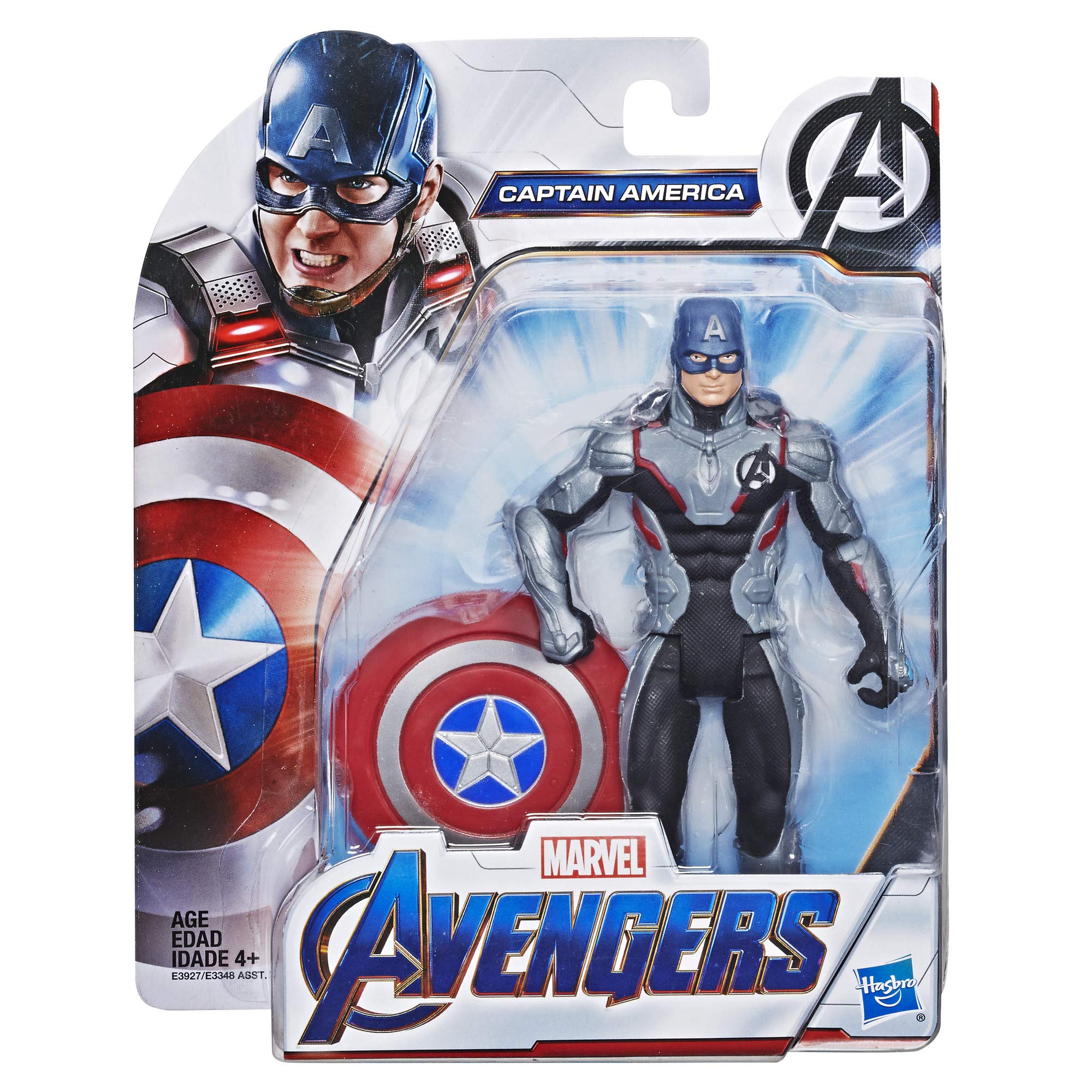 Avengers Marvel Endgame Captain America 6-Inch Action Figure - Team Suit Collectible for Display & Play | Perfect for Marvel Fans & Toy Collectors