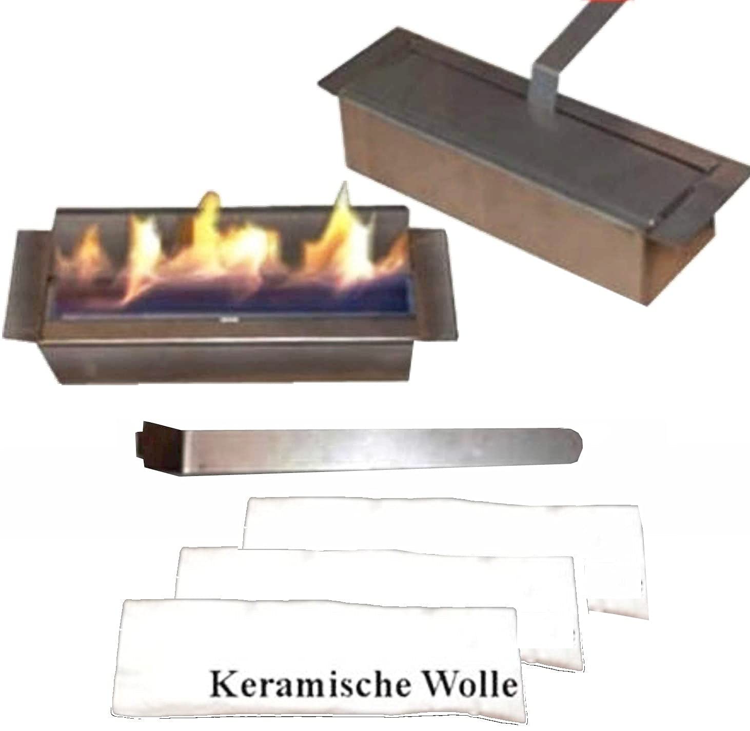 Madrid Deluxe Red Ethanol & Gel Chimenea - Indoor/Outdoor Fireplace for Patio, Garden, and Living Room Decor