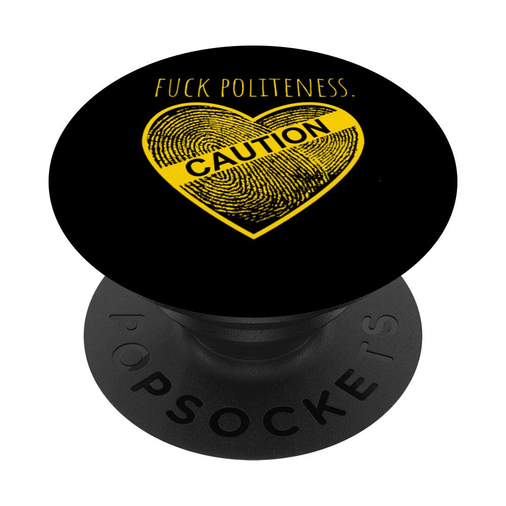 True Crime Podcast Fan Gifts - Weird & Fuck Politeness PopSockets Phone Grip & Stand for iPhone, Android, Tablets - Perfect for Crime Junkie Listeners & Mystery Enthusiasts